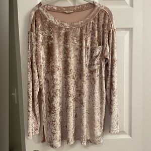Kori Crushed Velvet Long Sleeve Top